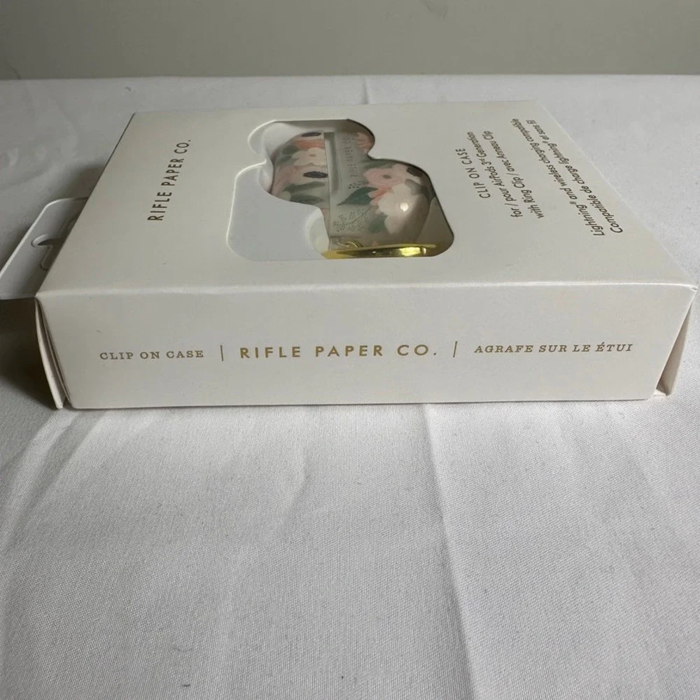 Rifle Paper Co Clip On Case for Airpods‎ 3rd Gen Clear Wildflowers Gold Ring